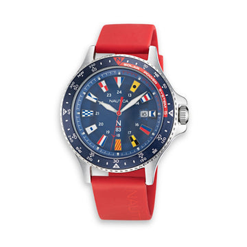 Reloj Deportivo Para Hombre Nautica Cocoa Beach Solar NAPCBA131 - Rojo