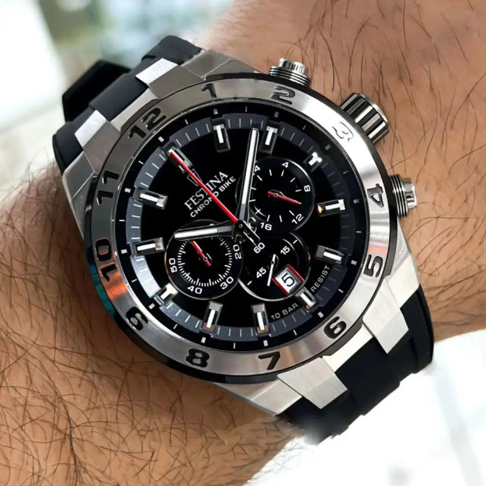 Reloj Análogo Deportivo Para Hombre Festina Chrono Bike F20671/6 - Negro
