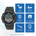 reloj original para hombre marca casio fishing WS-1200H-3AVCF reloj para pesca