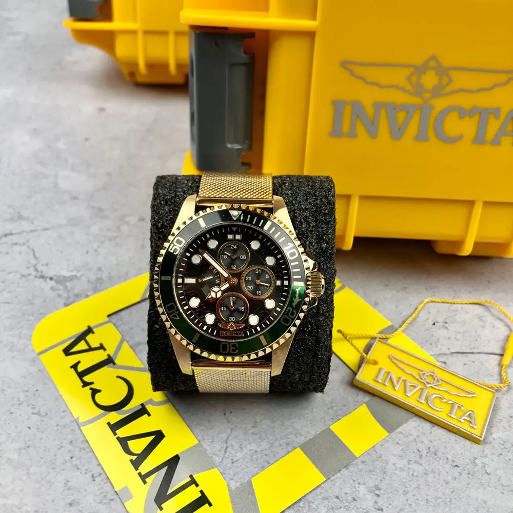 Reloj Elegante Para Hombre Invicta Pro Diver 49405 - Oro