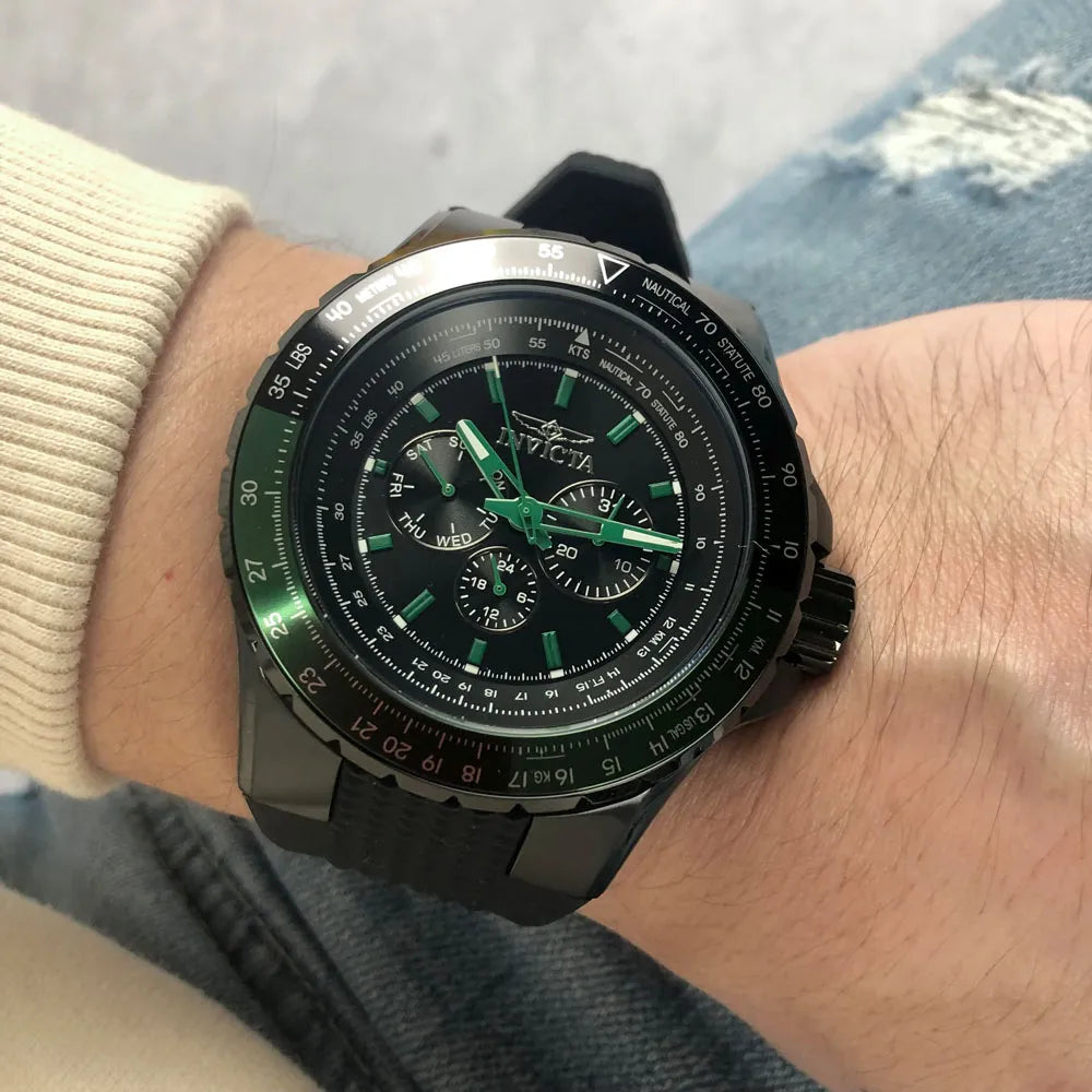 Reloj Deportivo Para Hombre Invicta Aviator 39308 - Negro