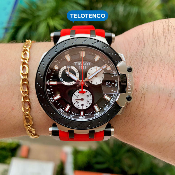 Reloj original para hombre Tissot t race TT1154172705100