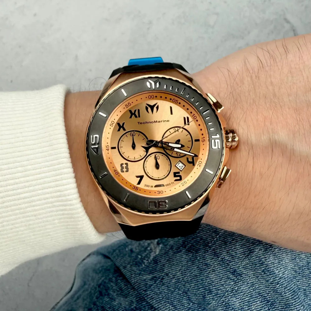 Reloj Deportivo Para Hombre Technomarine Manta TM-220015 - Azul Negro