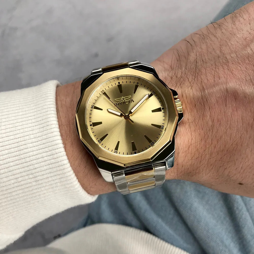 Reloj Elegante Para Hombre Invicta Speedway 46835- Acero, Dorado