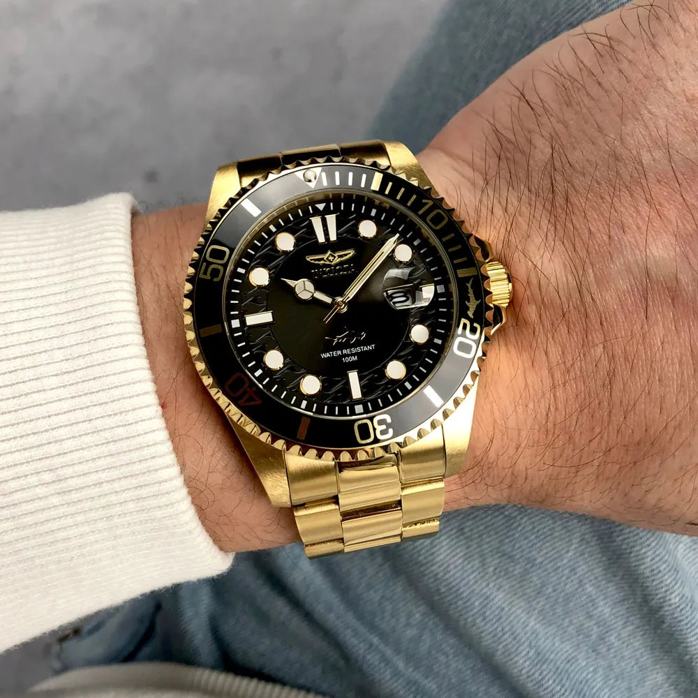 Reloj Elegante Para Hombre Invicta Pro Diver 30026 - Oro