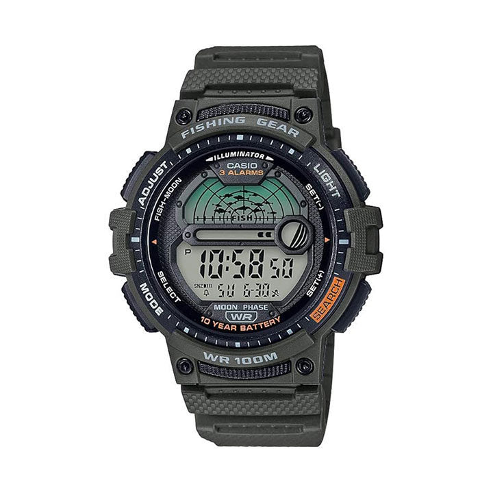 reloj original para hombre marca casio fishing WS-1200H-3AVCF reloj para pesca