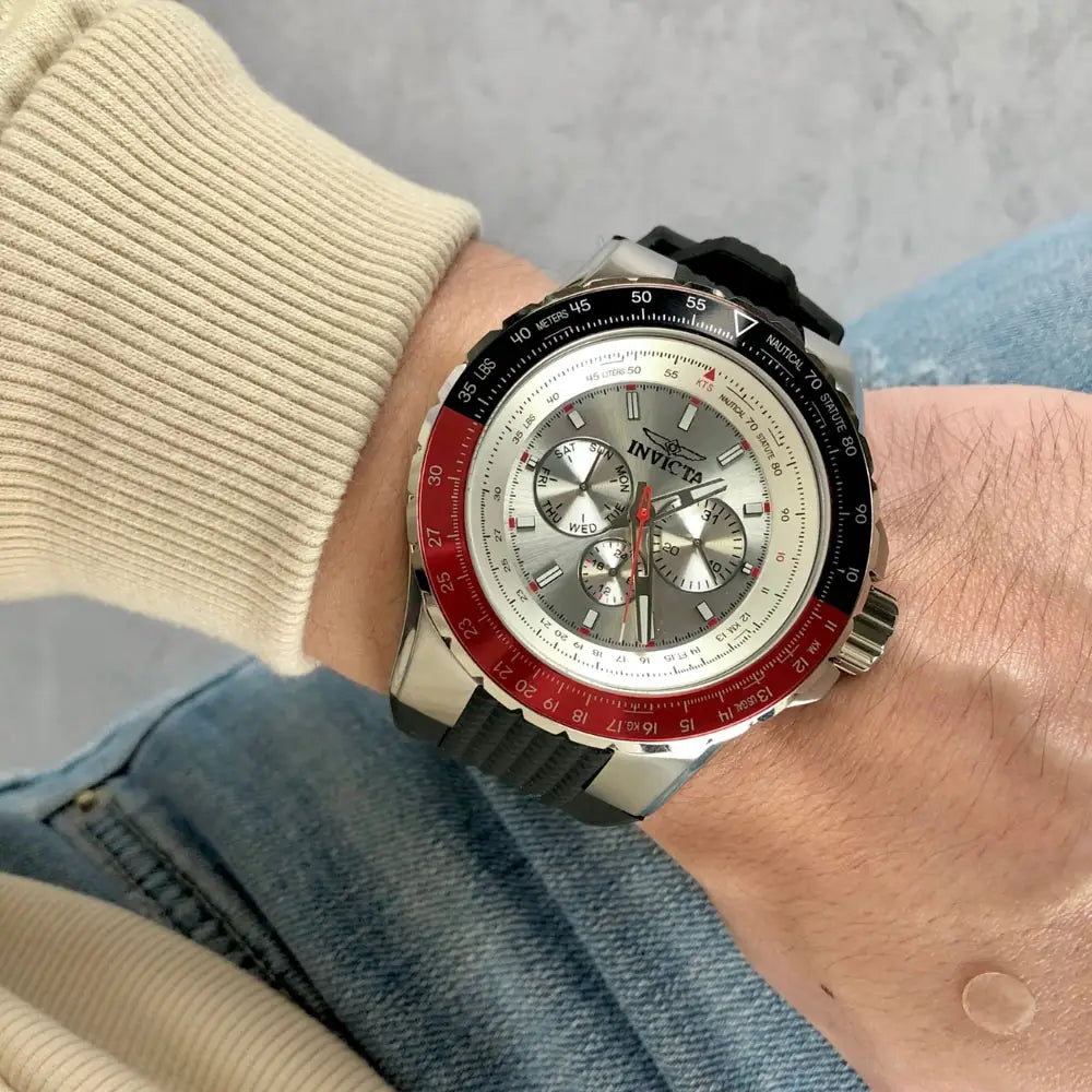 Reloj para hombre Invicta Aviator 33027 original con correa negra